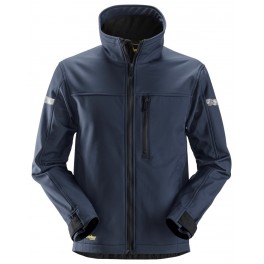 Softshell jakke AllroundWork, vind-/vandafvisende, navy