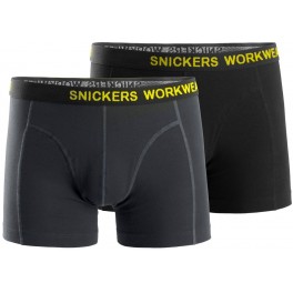Snickers boxershorts 2-pak, sort/grå