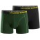 Snickers boxershorts 2-pak, sort/grøn