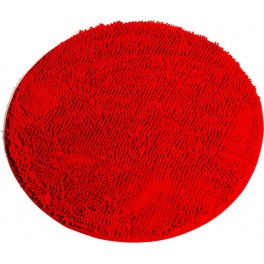Lord Nelson Badeværelsesmåtte m/gummi på bagsiden - rund, rød