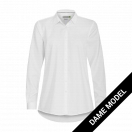 Klassisk dameskjorte "relaxed" style, hvid