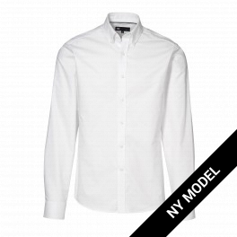 ID Oxford-skjorte m/button down, modern fit, hvid