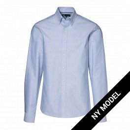 ID Oxford-skjorte m/button down, modern fit, lys blå