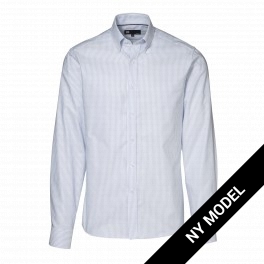 ID Oxford-skjorte m/button down, modern fit, stribet