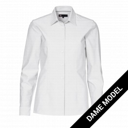 ID Oxford dameskjorte, modern fit, hvid
