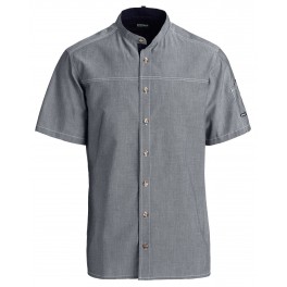 Kokke-/service skjorte, modern fit med kort ærme, grå