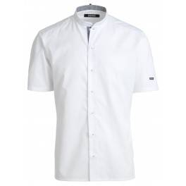 Kokke-/service skjorte, modern fit med kort ærme, hvid
