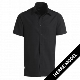 Klassisk Herreskjorte med korte ærmer, sort