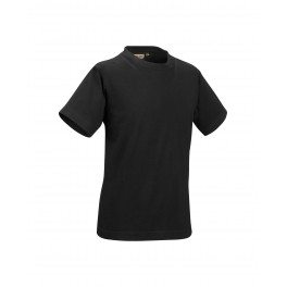Børne T-shirt m/O-hals, 100% bomuld, sort