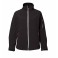 Sporty softshell jakke med/kontrast, vind- og vandtæt, sort