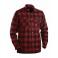 Blåkläder foret flannel skovmandsskjorte m/trykknapper, rød/sort
