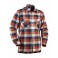 Blåkläder foret flannel skovmandsskjorte m/trykknapper, marineblå/orange