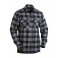 Blåkläder foret flannel skovmandsskjorte m/trykknapper, antrasit grå/sort