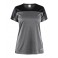 Craft dame T-shirt to-farvet i moderne design, grå/sort