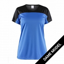 Craft dame T-shirt to-fravet i moderne design, blå/sort
