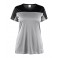 Craft dame T-shirt to-farvet i moderne design, lys grå/sort