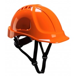 Sikkerhedshjelm med ventilation, orange