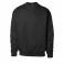 Klassisk sweatshirt med rund hals og børstet inderside, sort