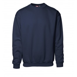 Klassisk sweatshirt med rund hals og børstet inderside, navy