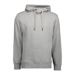 Hættesweatshirt i modern fit og med lommer, grå melange