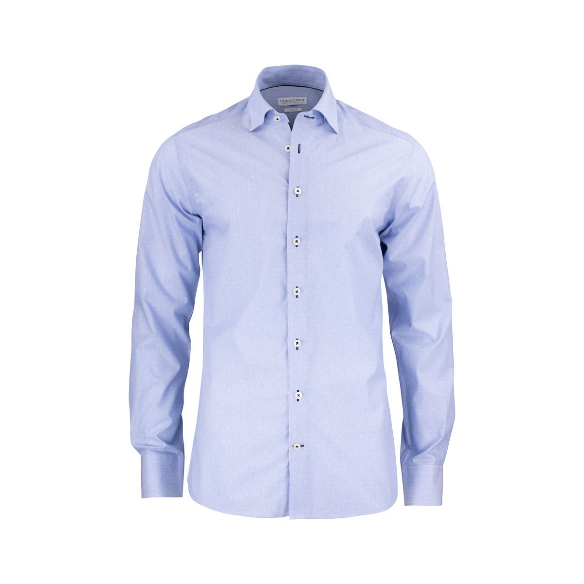 Kollisionskursus du er Monarch Eksklusiv Harvest & Frost skjorte i moderne mønster, slim fit, lyseblå